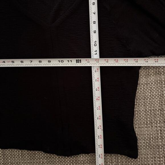 ANTHROPOLOGIE Slouchy Waffle Weave Lightweight V-neck Long Sleeve Sweater Top S - Picture 5 of 5